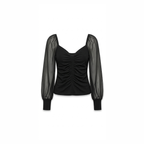 Black Net Hands Top