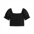 Black Puff Sleeve Top
