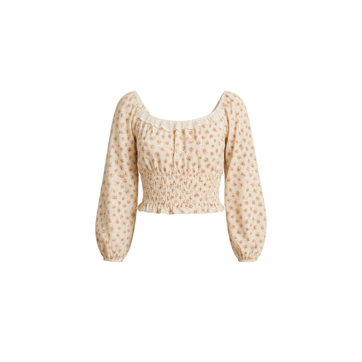 Floral Smocked Crop Top