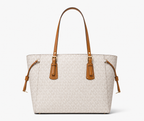 Michael Kors Voyager Signature Tote Bag – Vanilla