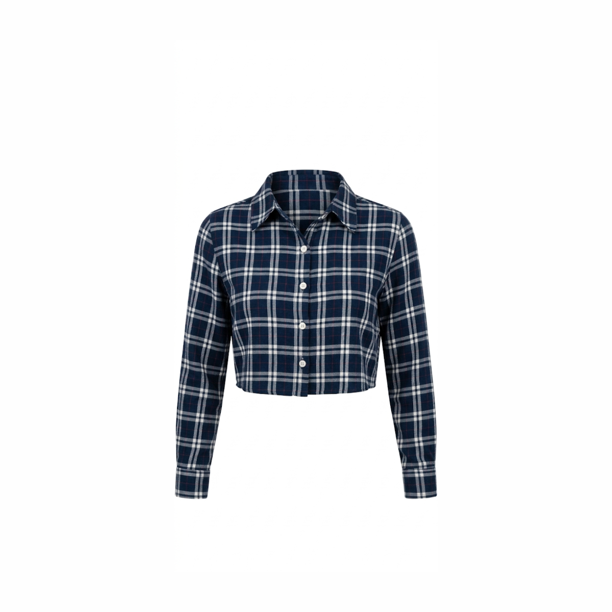 Plaid Crop Shirt