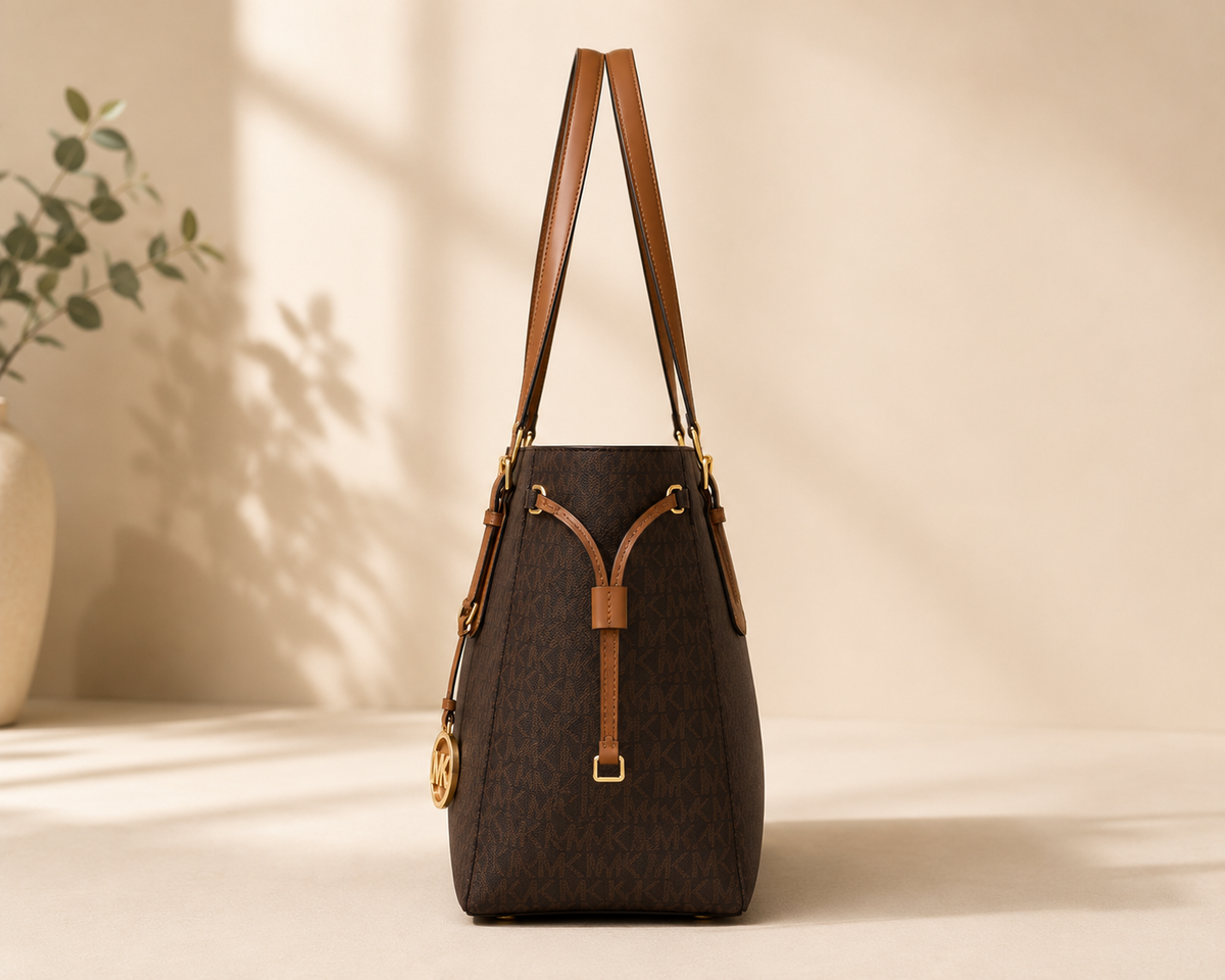 Michael Kors Voyager Signature Tote Bag – Brown