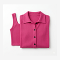 Pink Ribbed 2 Piece Top