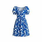 Blue Printed Dress
