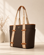 Michael Kors Brown Signature Canvas Tote