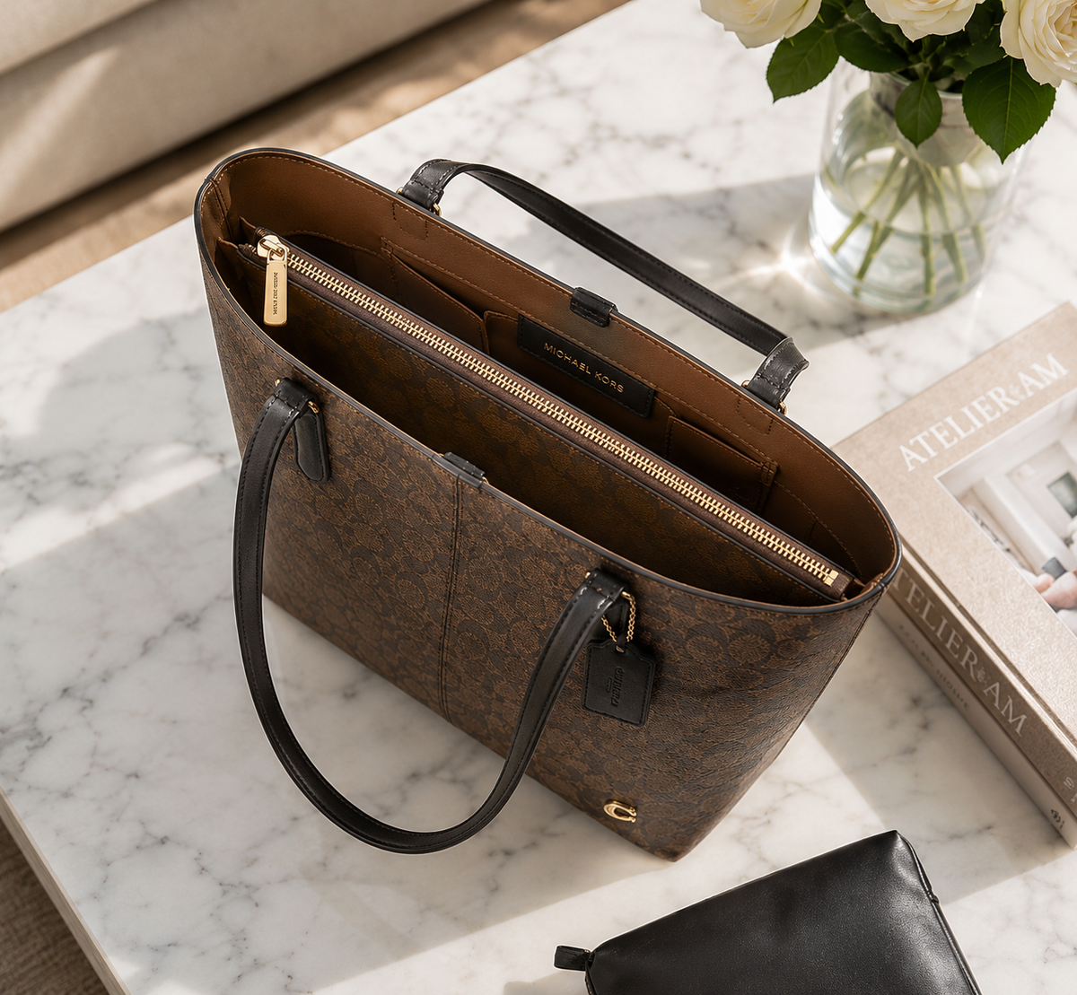 Coach City Tote Bag in Signature Canvas – Brown