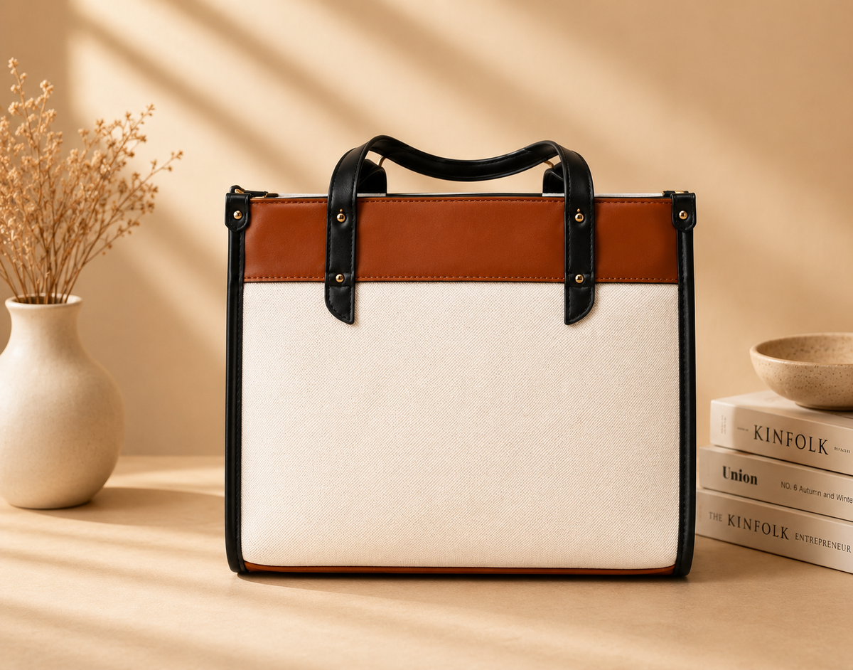 White Coach Tabby Shoulder Bag 26 features a distinct brass "C" logo hardware