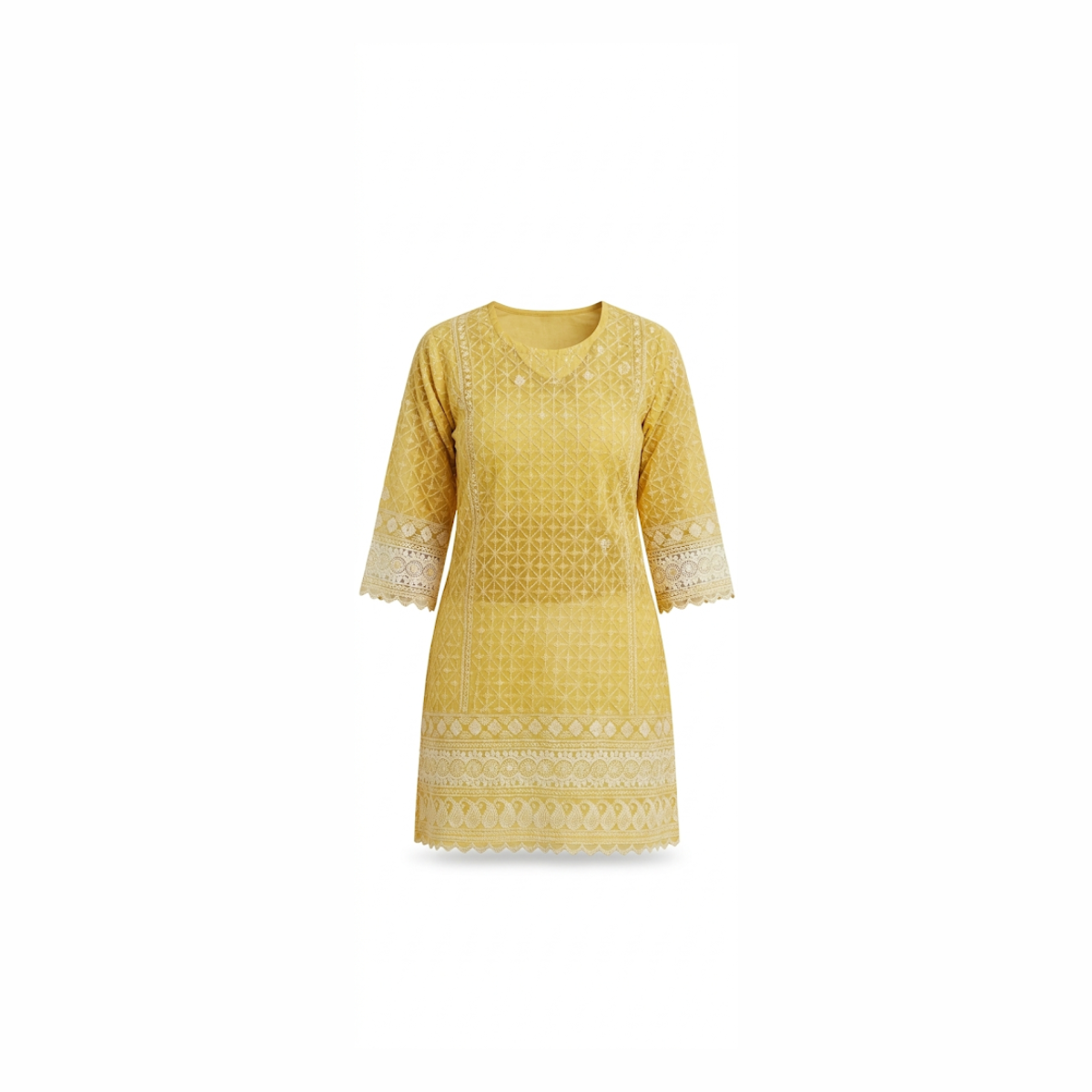 Yellow Short Kurta