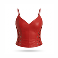 Red leather top