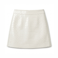white leather skirt (with side zip)