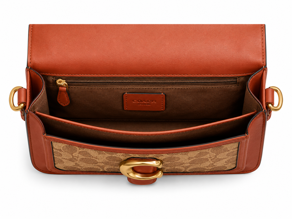 Coach Tabby Signature Canvas Shoulder Bag – Terracotta