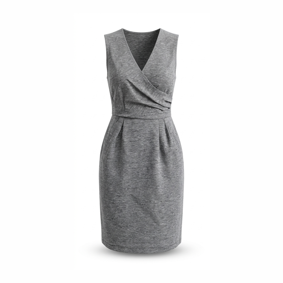Gray Wrap Dress