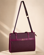 Burgundy Ivory Weave Tote bag