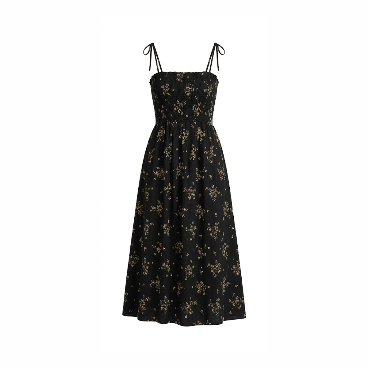 black printed frock