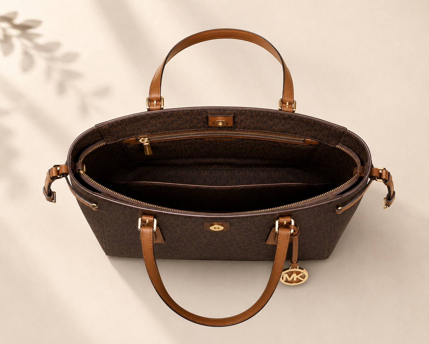 Michael Kors Voyager Signature Tote Bag – Brown