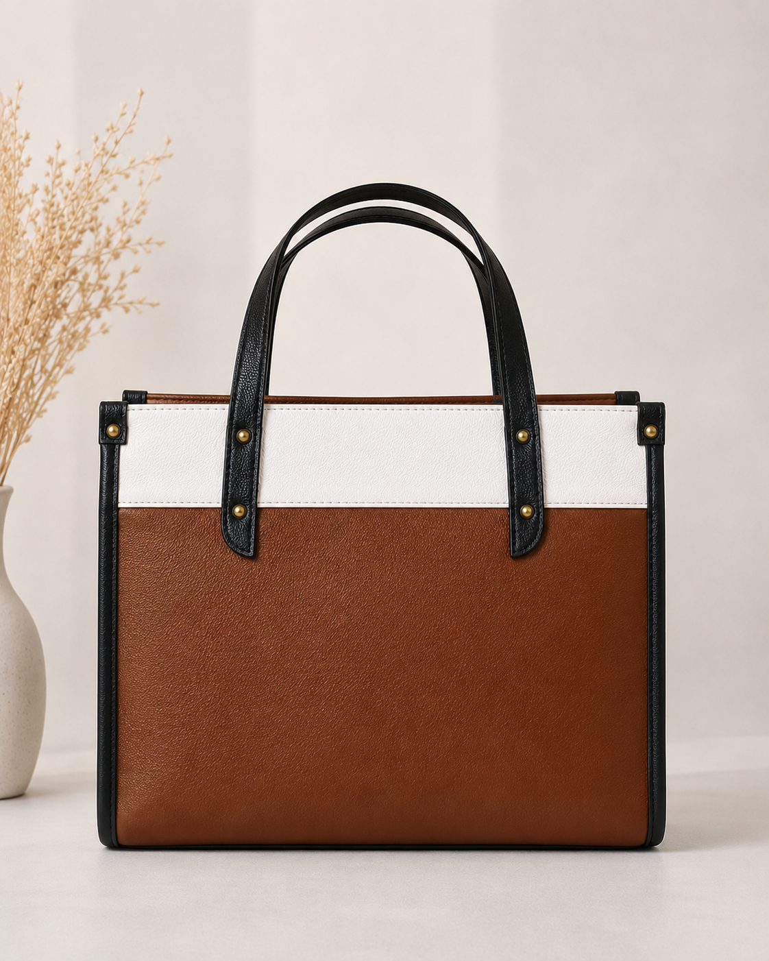 Cognac Brown & Cognac Coach Tabby Shoulder Bag 26 features a distinct brass "C" logo hardware