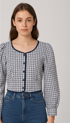 Checkered Crop Top