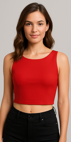 Classic Red Crop Top