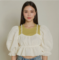 Layered Puff Sleeve Crop Top