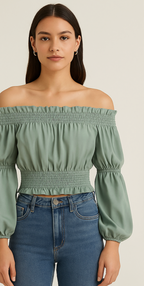 Off Shoulder Crop Top