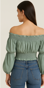 Off Shoulder Crop Top