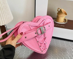 Pink Heart Shaped Hand Bag
