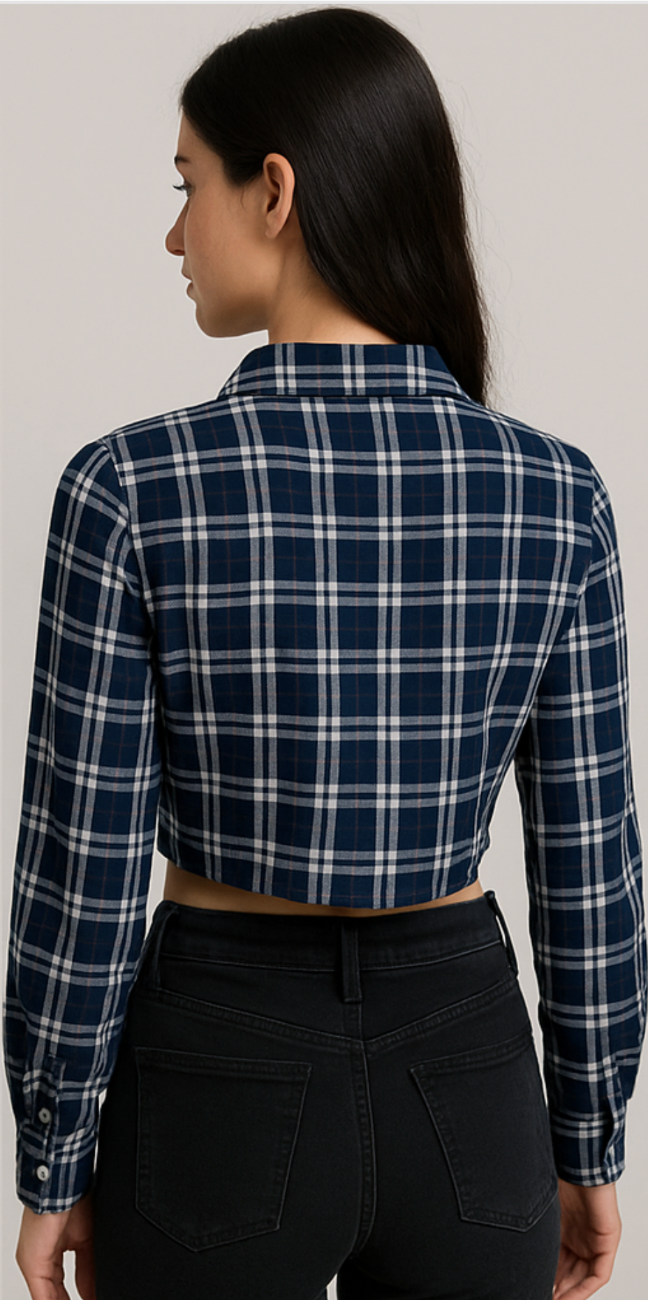 Plaid Crop Shirt