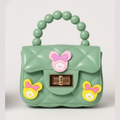 Mini Sling Bag with charms in Mint Green