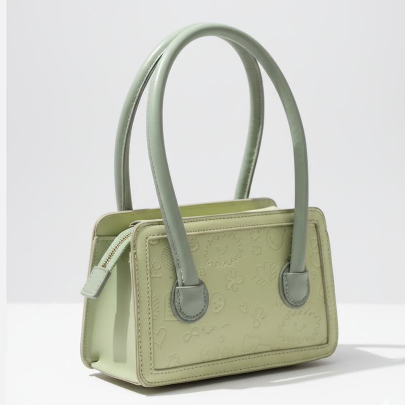 Cute Long Handle Bag in Green