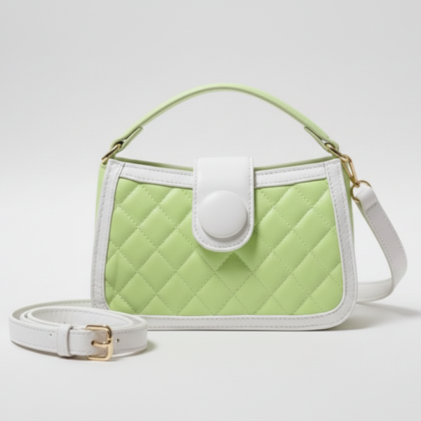 Quilted Shoulder Bag in Green