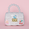 Mini Sling Bag with charms in White