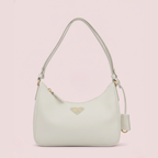 Nylon Soft hand Bag in White
