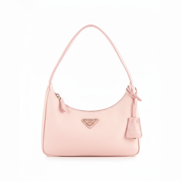Nylon Soft hand Bag in Pink