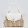 Straw Bag Rattan Women Shoulder Bag in White