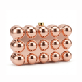 Bubble Acrylic Metal Clutch in Champing colour