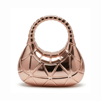 Acrylic Metal Clutch in Champing colour
