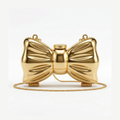 Bow Shaped Metal Mini bag in Gold