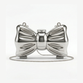 Bow Shaped Metal Mini bag in Silver