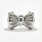 Bow Shaped Metal Mini bag in Silver