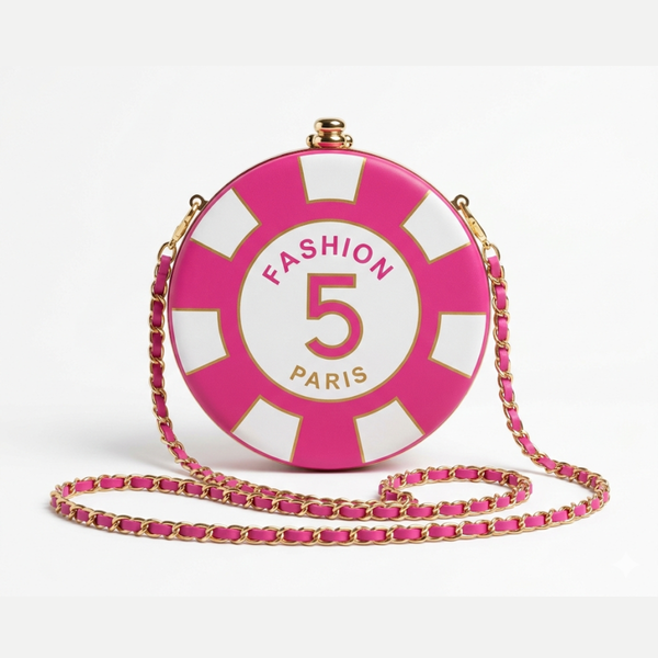 Round Shoulder Bag in Pink