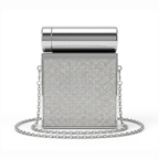 Acrylic Hand Bag With Mirror Inside in Black