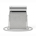Acrylic Hand Bag With Mirror Inside in White