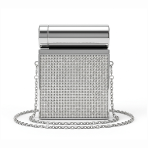 Acrylic Hand Bag With Mirror Inside in White