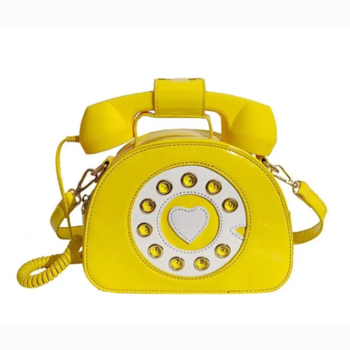 Old school Telephone Hand Bag in Yellow