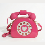 Old school Telephone Hand Bag in Pink