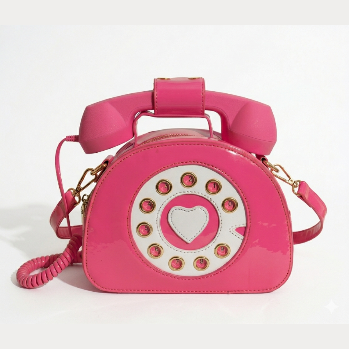Old school Telephone Hand Bag in Pink