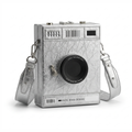 Old school camera statement Hand Bag in Ash Colour