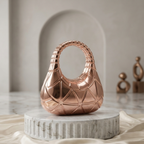 Acrylic Metal Clutch in Champing colour