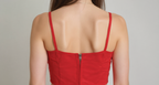 Red leather top