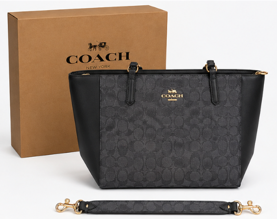 Coach tote double color (black)